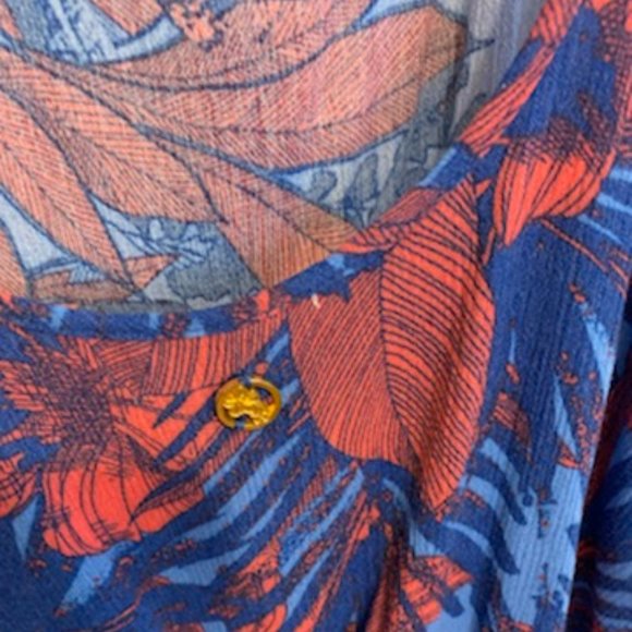 Hawaiian Tropic  Blue Floral Romper - Picture 3 of 7